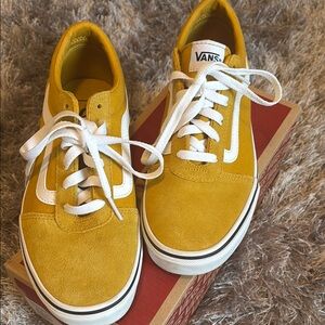 Vans Mustard Yellow Suede Shoes